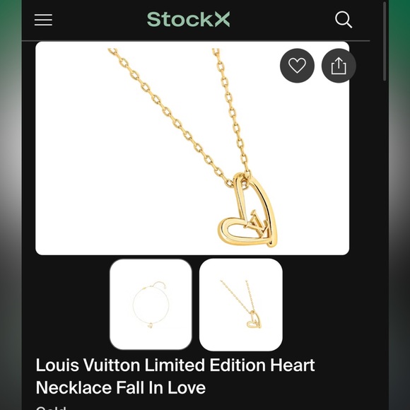 Louis Vuitton heart necklace - Picture 1 of 6